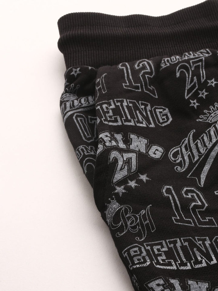 Being Human Men Pure Cotton Typography Printed Regular Shorts