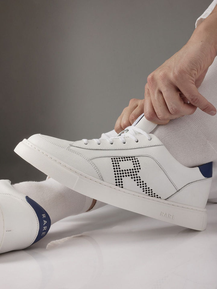 RARE RABBIT Men Perforations Leather Sneakers