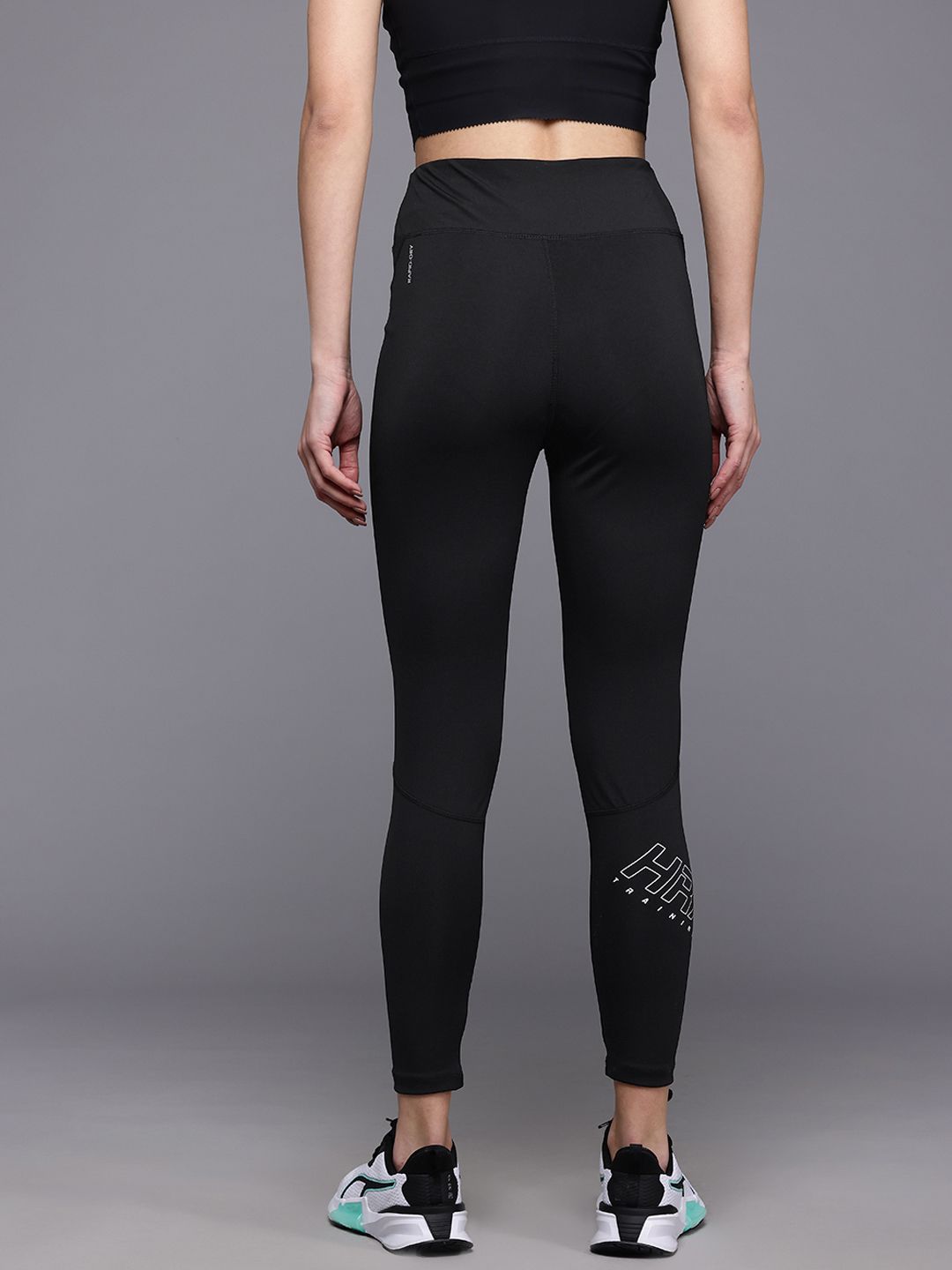 HRX by Hrithik Roshan Women Brand Logo Printed Rapid Dry Training Tights