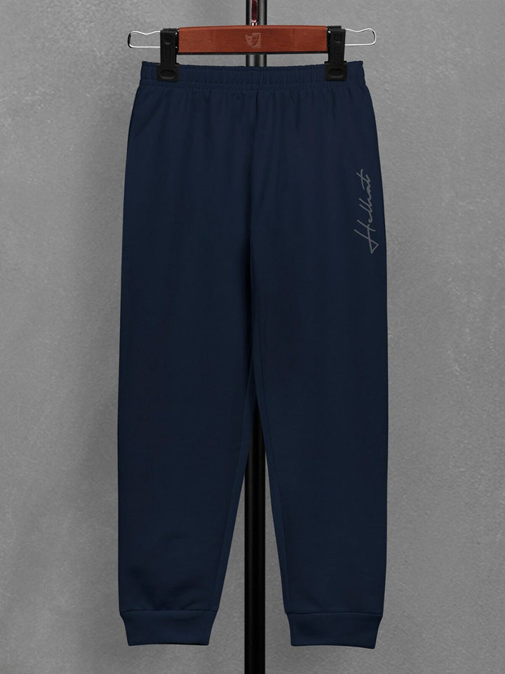 HELLCAT Boys Typography Printed Hooded T-shirt & Trouser