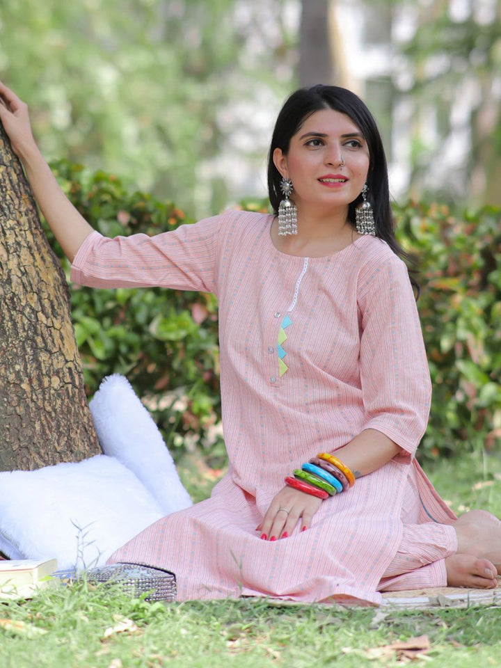 KALINI Women Striped Kurta with Trouser