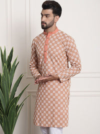 SOJANYA Ethnic Motifs Embroidered Mandarin Collar Kurta