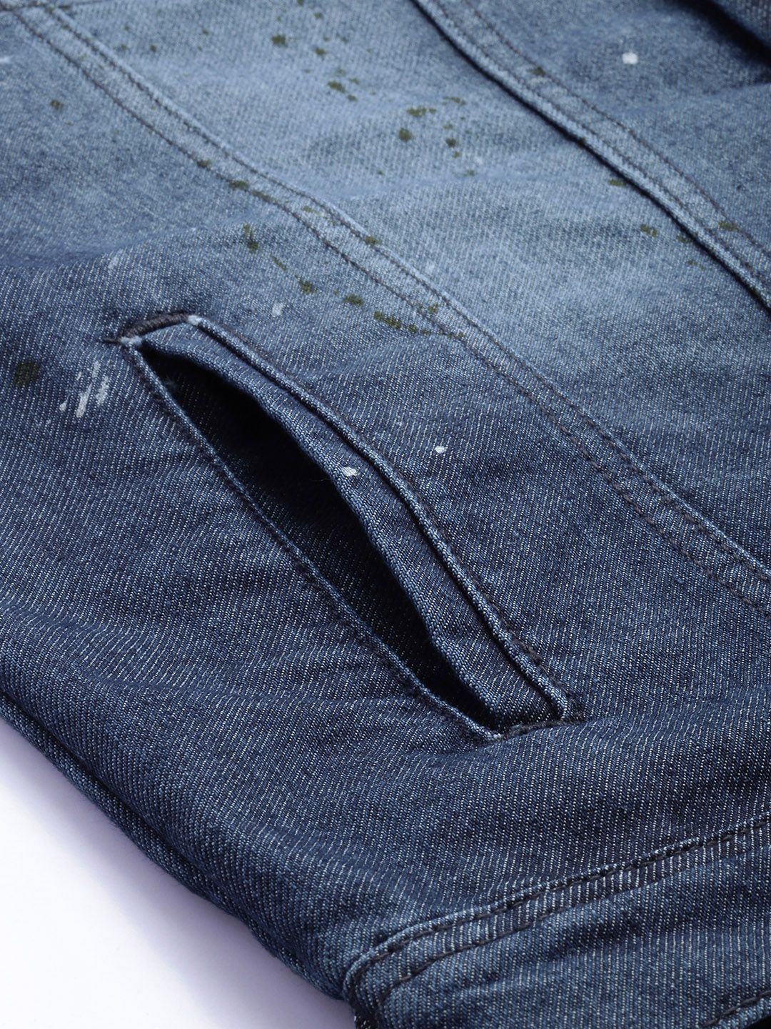 The Indian Garage Co Men Blue Woven Denim Jacket