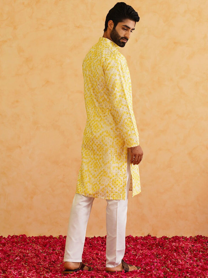 SOJANYA Ethnic Motifs Embroidered Regular  Pure Cotton Kurta with Churidar