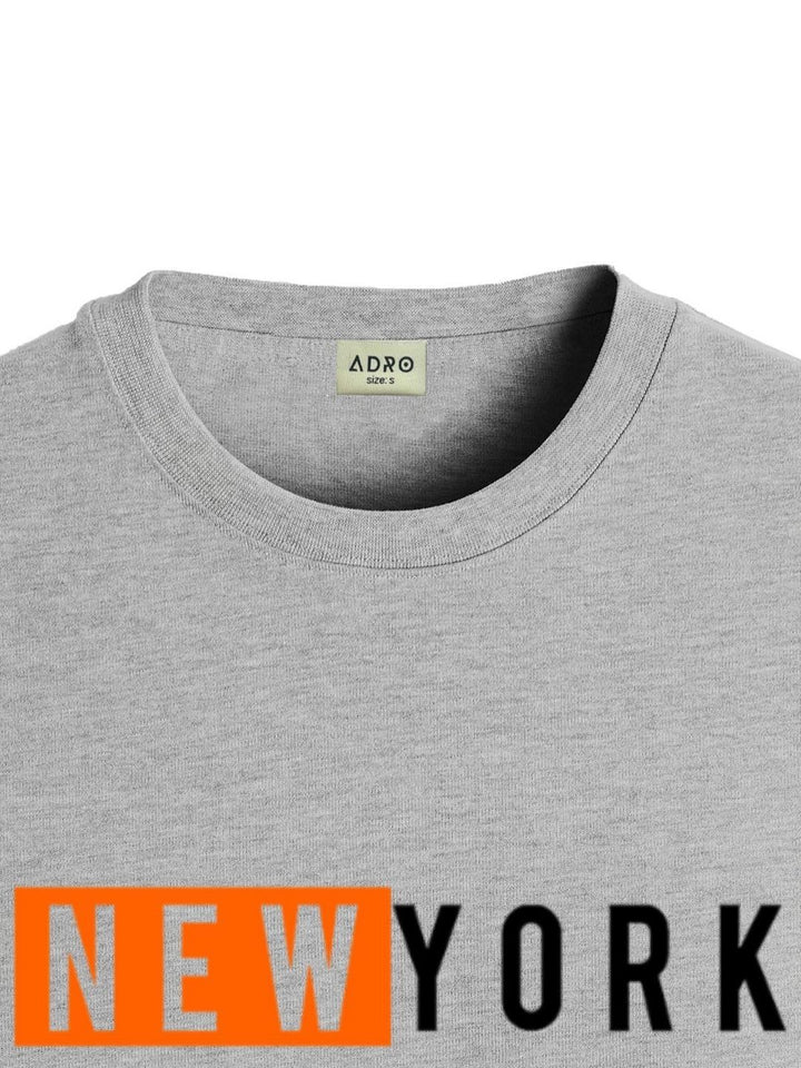 ADRO Men Typography Printed Applique T-shirt