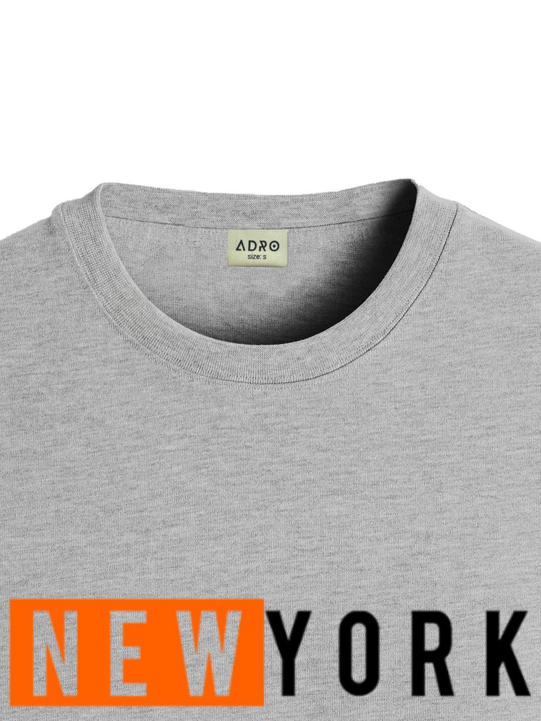 ADRO Men Typography Printed Applique T-shirt