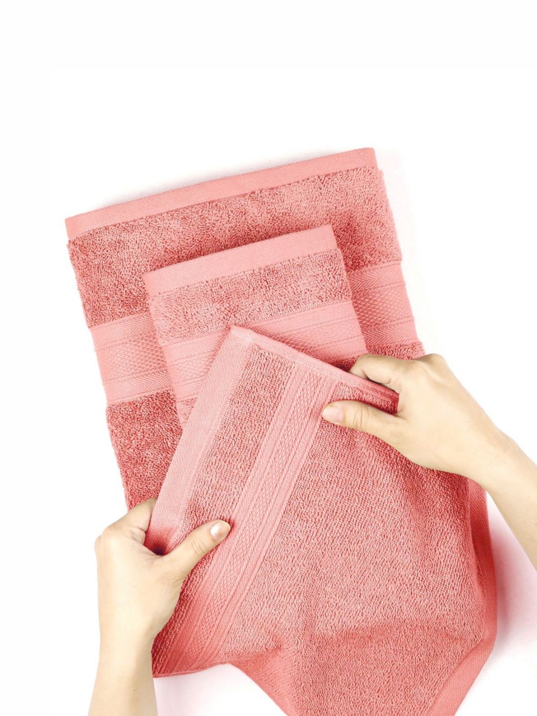 MYTRIDENT Soft Comfort Coral 6 Pieces Pure Cotton 500 GSM Towel Set
