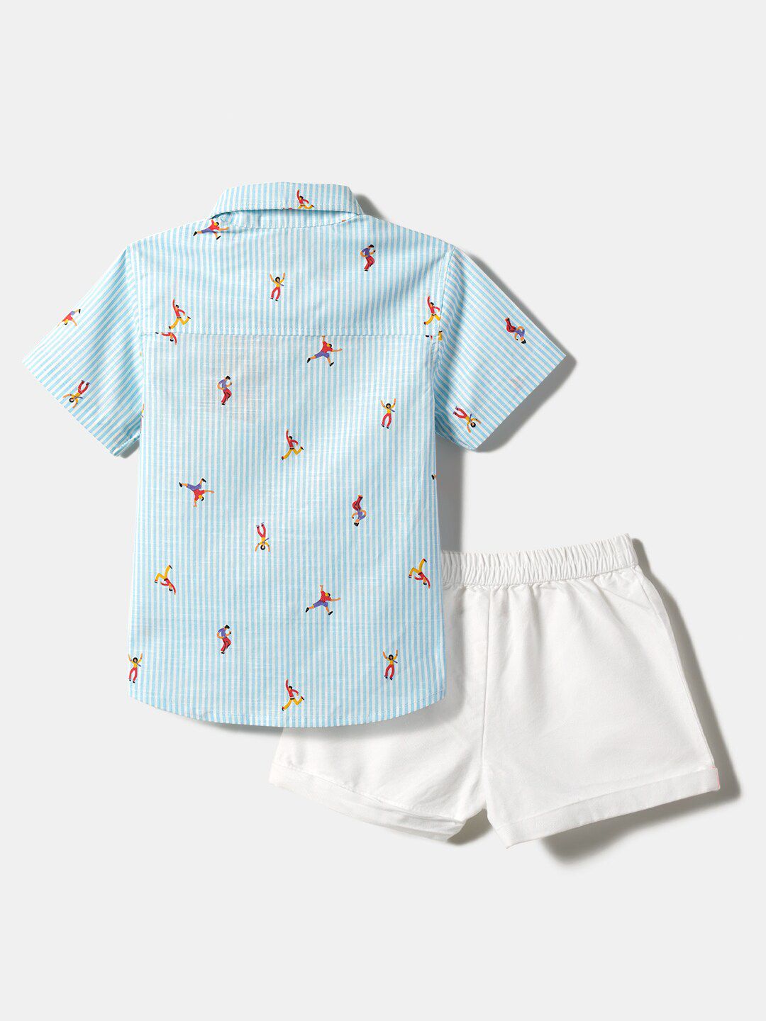 Nauti Nati Boys Printed Pure Cotton Shirt with Shorts
