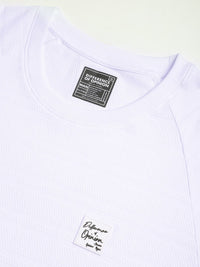 Difference of Opinion Men Solid Popcorn Structure Oversized Raglan T-Shirt