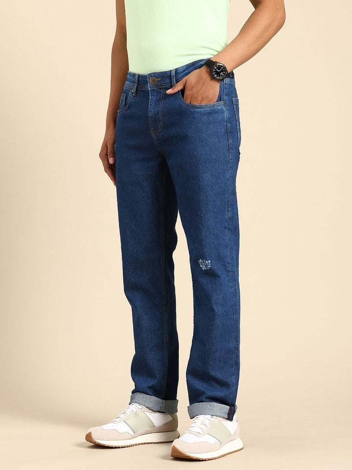 Being Human Men Slim Fit Low Distress Stretchable Jeans