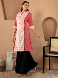 W Women Red Ethnic Motifs Printed Kurta