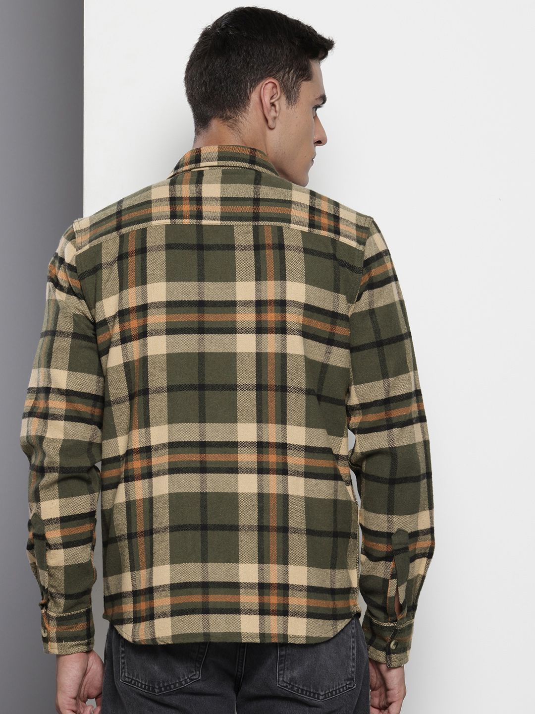 The Indian Garage Co Pure Cotton Checked Casual Shirt