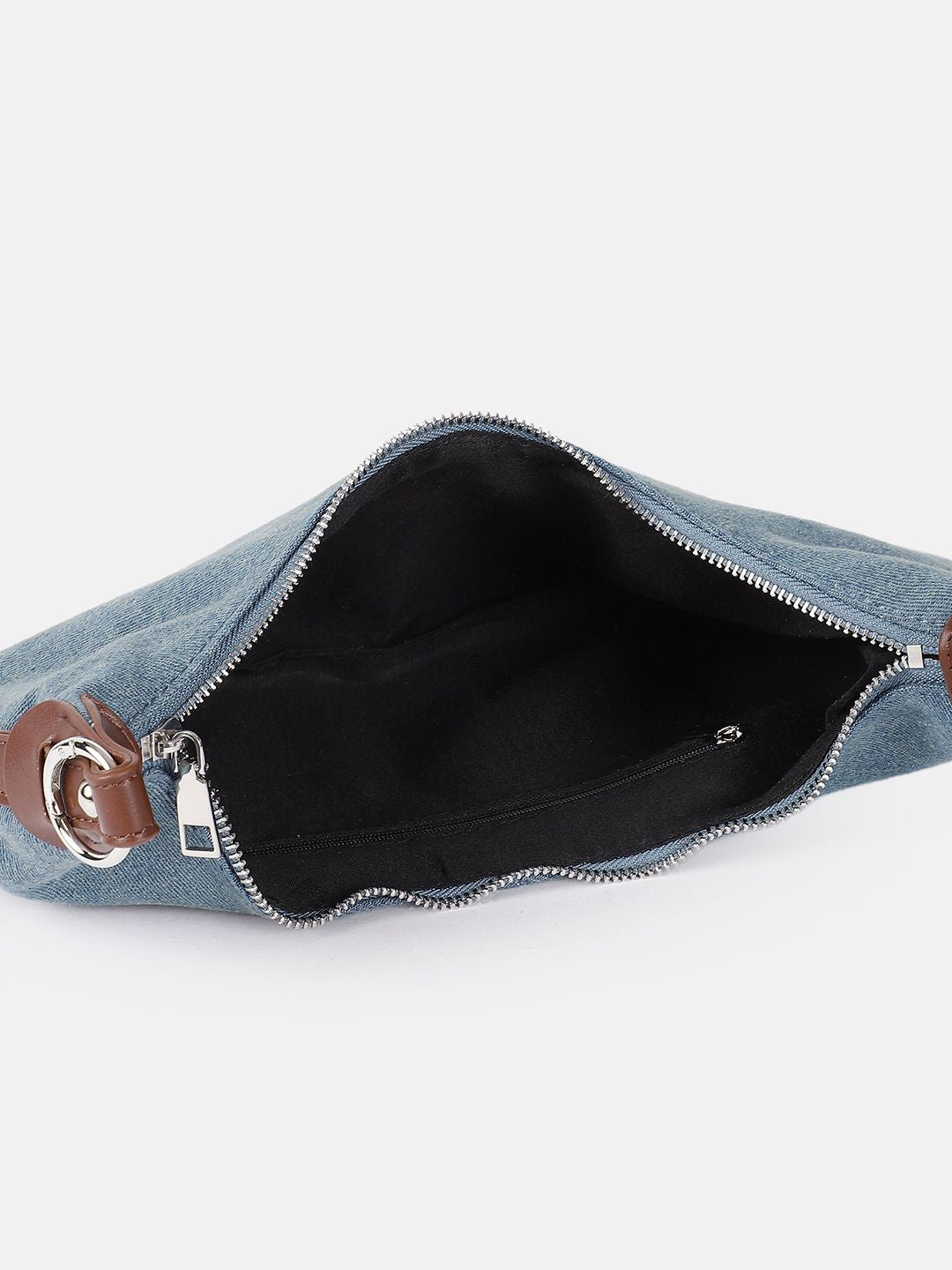 DressBerry Textured Baguette Hobo Bag