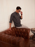 DENNISON Smart Striped Button-Down Collar Casual Shirt