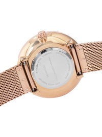 French Connection Women Green Patterned Dial Stainless Steel Bracelet Style Analogue Watch