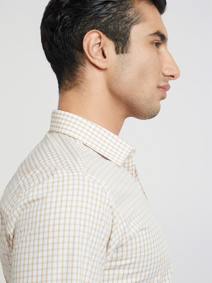 Park Avenue Slim Fit Checked Pure Cotton Formal Shirt