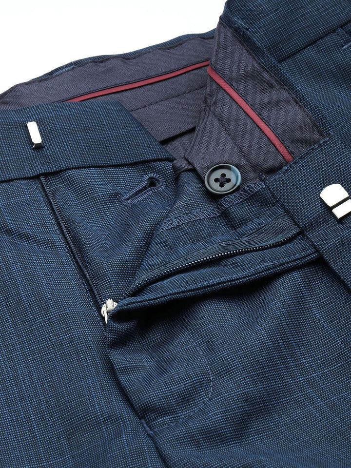 Raymond Men Textured Slim Fit Formal Trousers