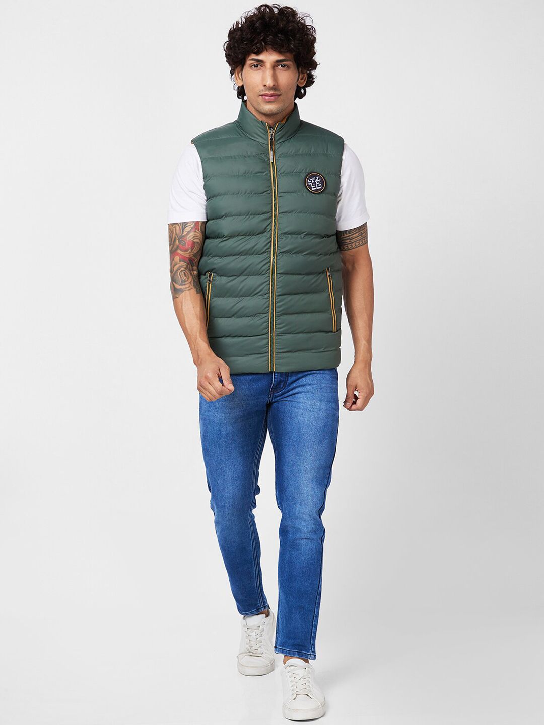 SPYKAR Mock Collar Puffer Jacket
