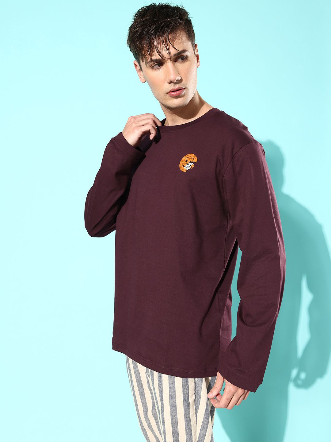 Difference of Opinion Men Pure Cotton Printed Oversized T-shirt