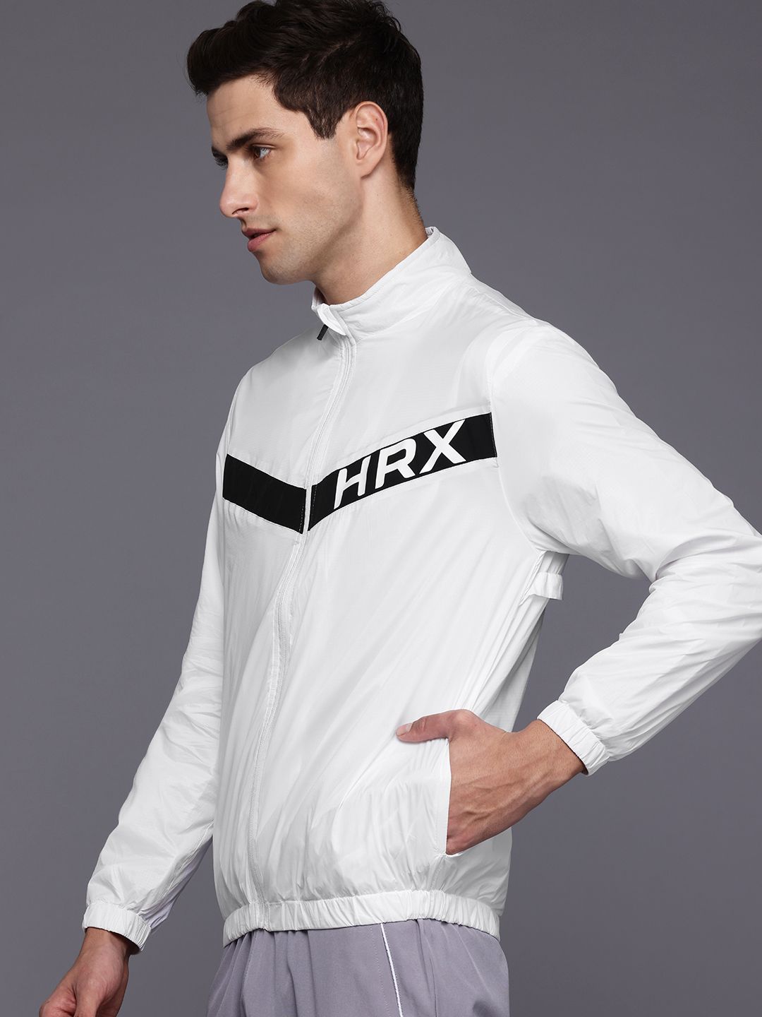HRX by Hrithik Roshan Men Striped Running Sporty Jacket