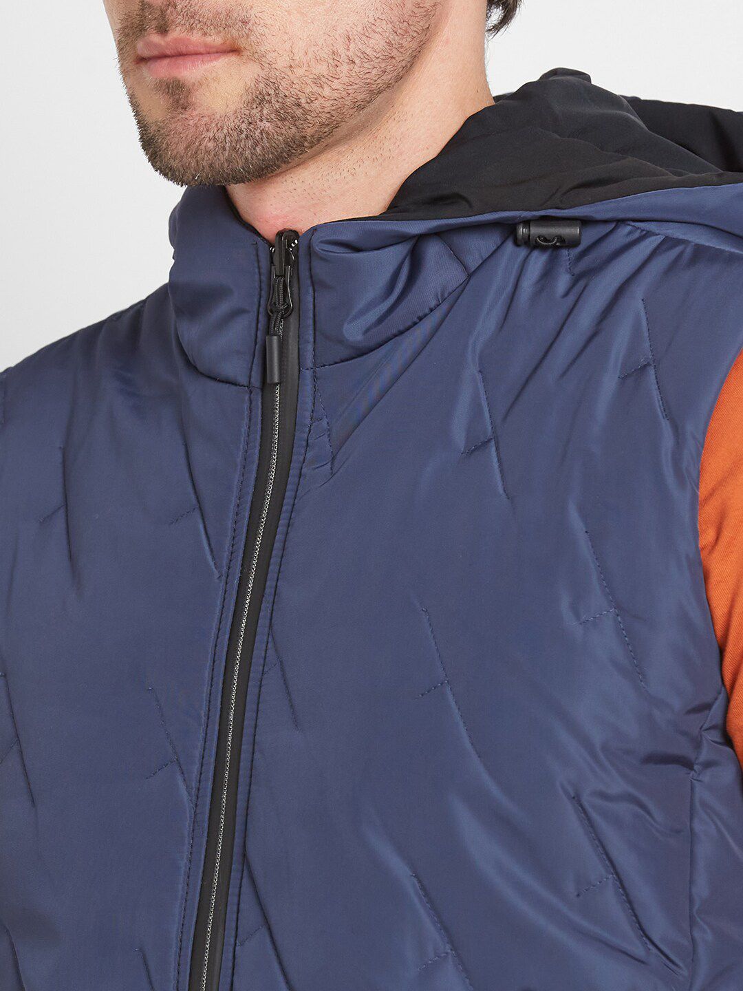 Being Human Hooded Sleeveless Quilted Jacket