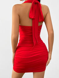 DressBerry Women Halter Neck Bodycon Mini Dress