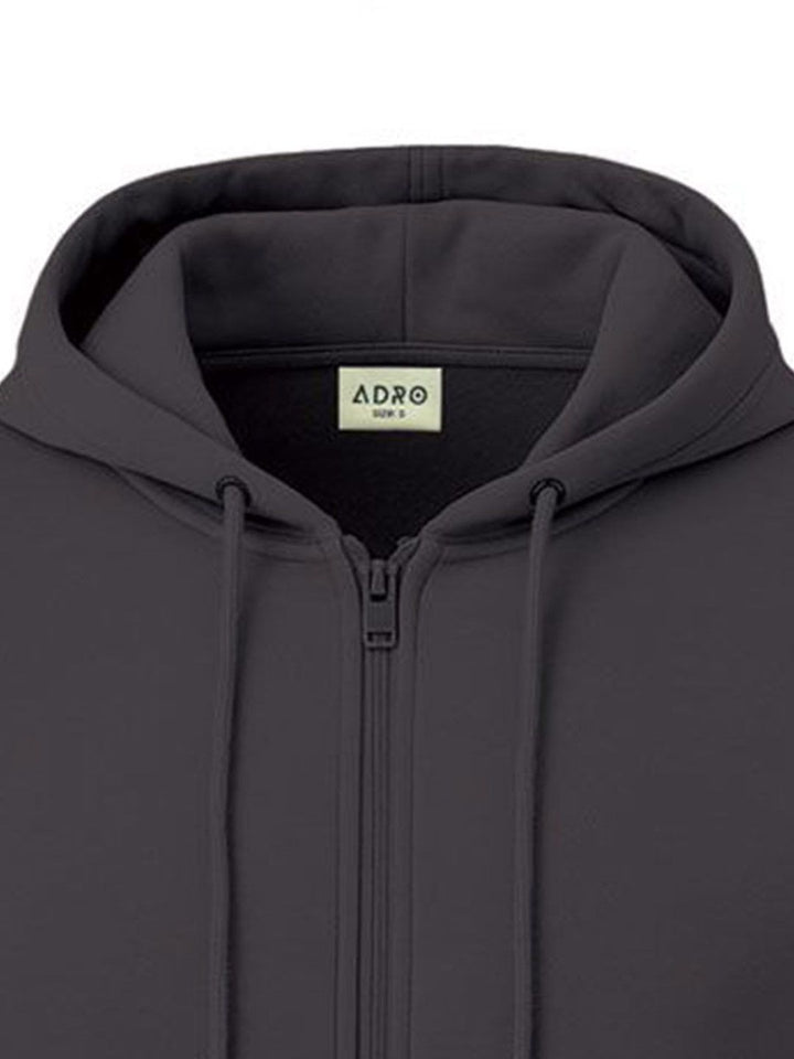 ADRO Men Printed Hooded Zip-Up Sweatshirt