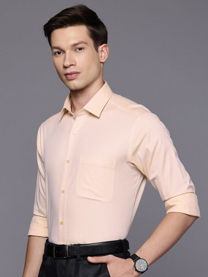 Raymond Slim Fit Textured Pure Cotton Formal Shirt