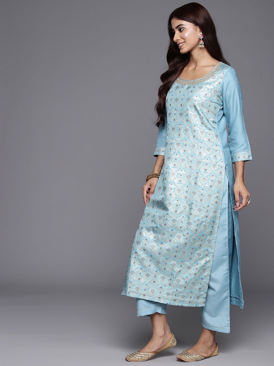 Libas Ethnic Motifs Regular Kurta with Trousers & Dupatta