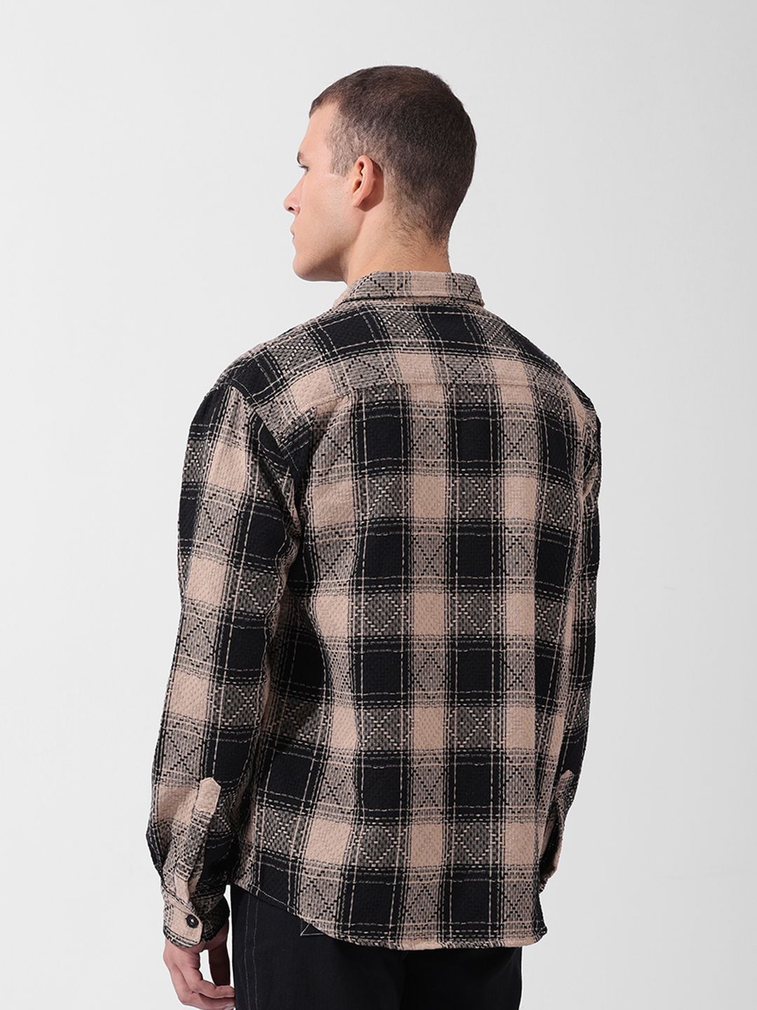 The Indian Garage Co Men Relaxed Fit Checkered Street Wear Shirt