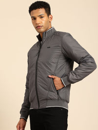 Being Human Padded Jacket with Ribbed Cuffs & Hem