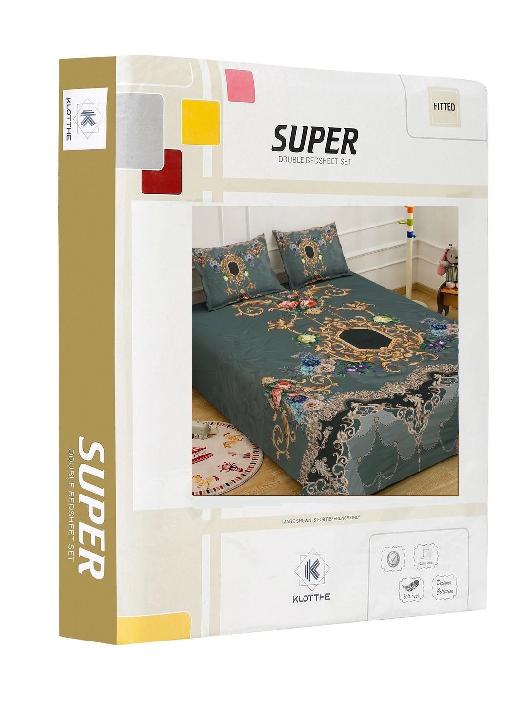 Moda Rapido X KLOTTHE Green & Brown Ethnic Motifs 400 TC King Bedsheet with 2 Pillow Covers