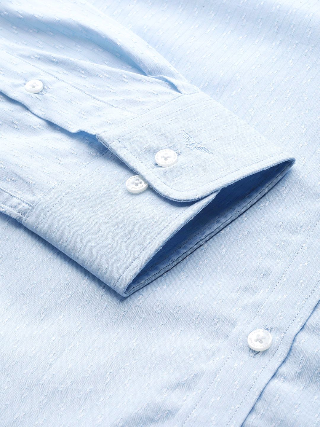 Park Avenue Pure Cotton Self-Design Slim Fit Formal Shirt