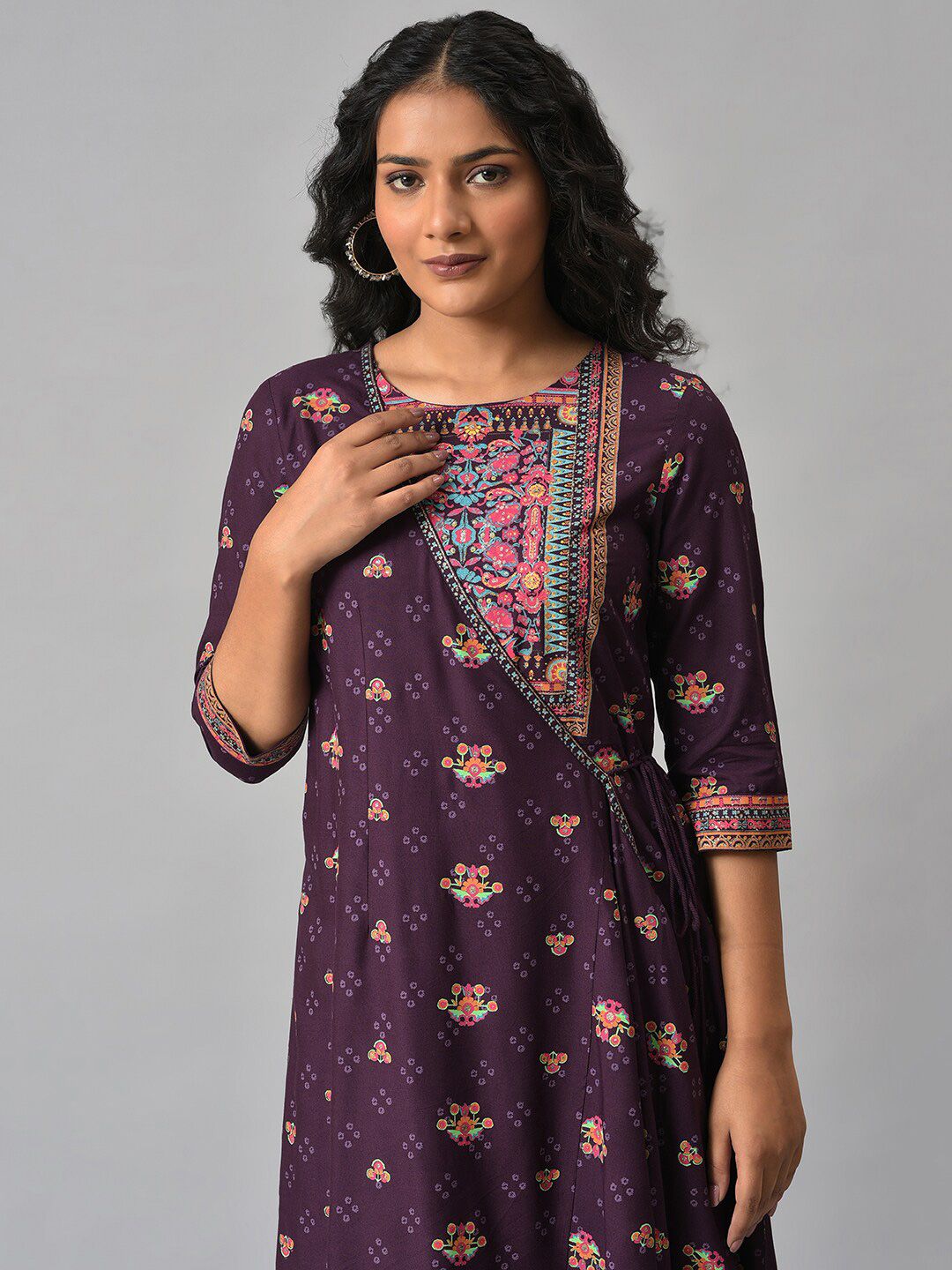 W Festive Geometric Print Rayon Jumpsuit
