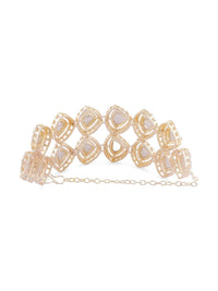 Zaveri Pearls Gold-Plated Stones Studded Wraparound Bracelet
