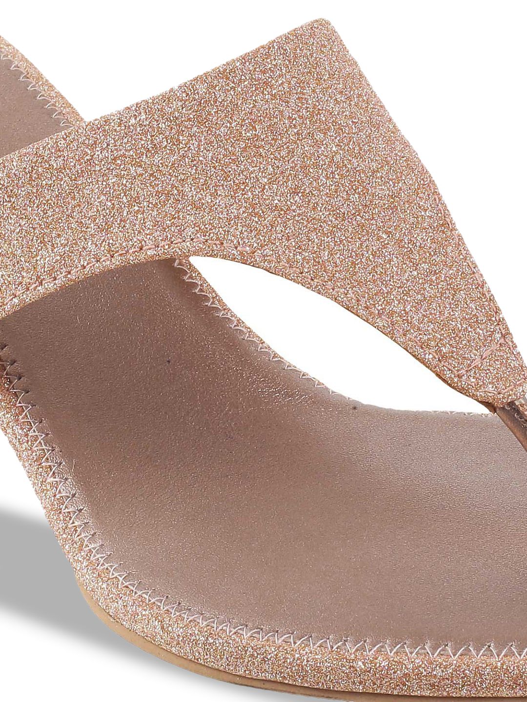Mochi Women Gold-Toned Solid Heels