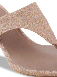 Mochi Women Gold-Toned Solid Heels