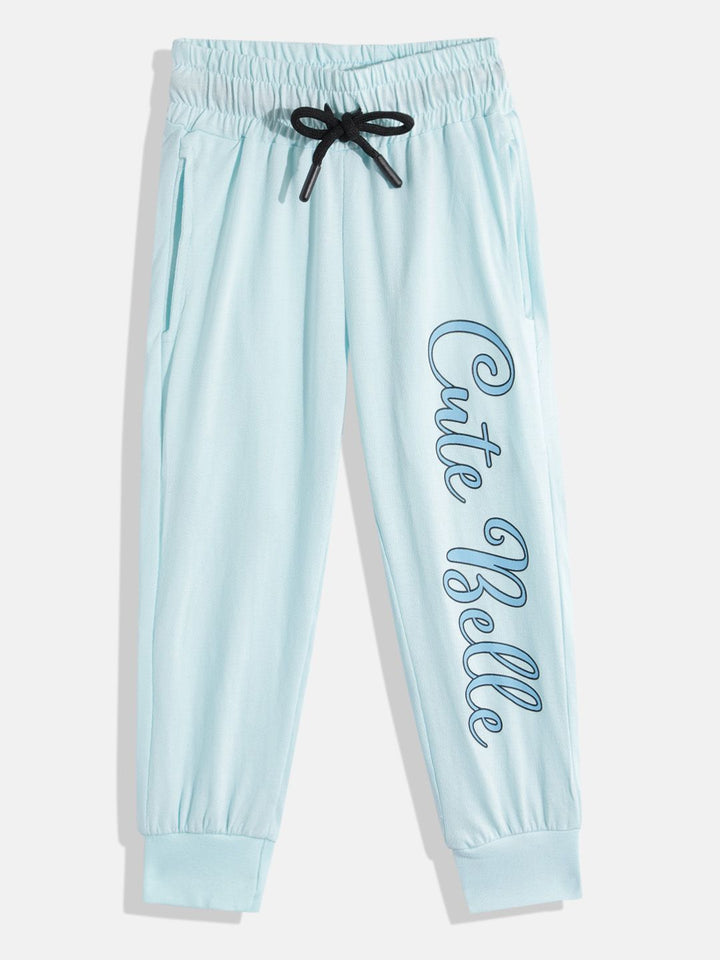 Happy Faces Girls Pure Cotton Peanuts Printed T-shirt with Joggers