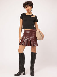 DressBerry Feminine Flair Cut-Out Top