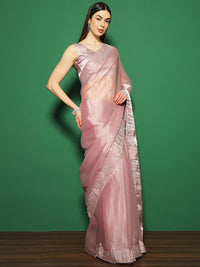 Saree mall Beads and Stones Organza Sarees