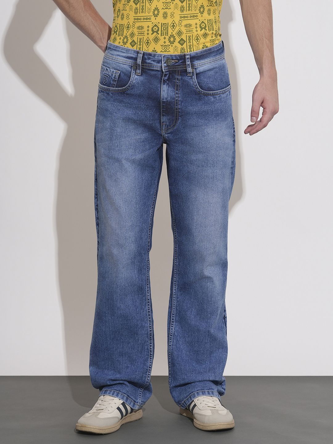Being Human Men Bootcut Heavy Fade Stretchable Jeans