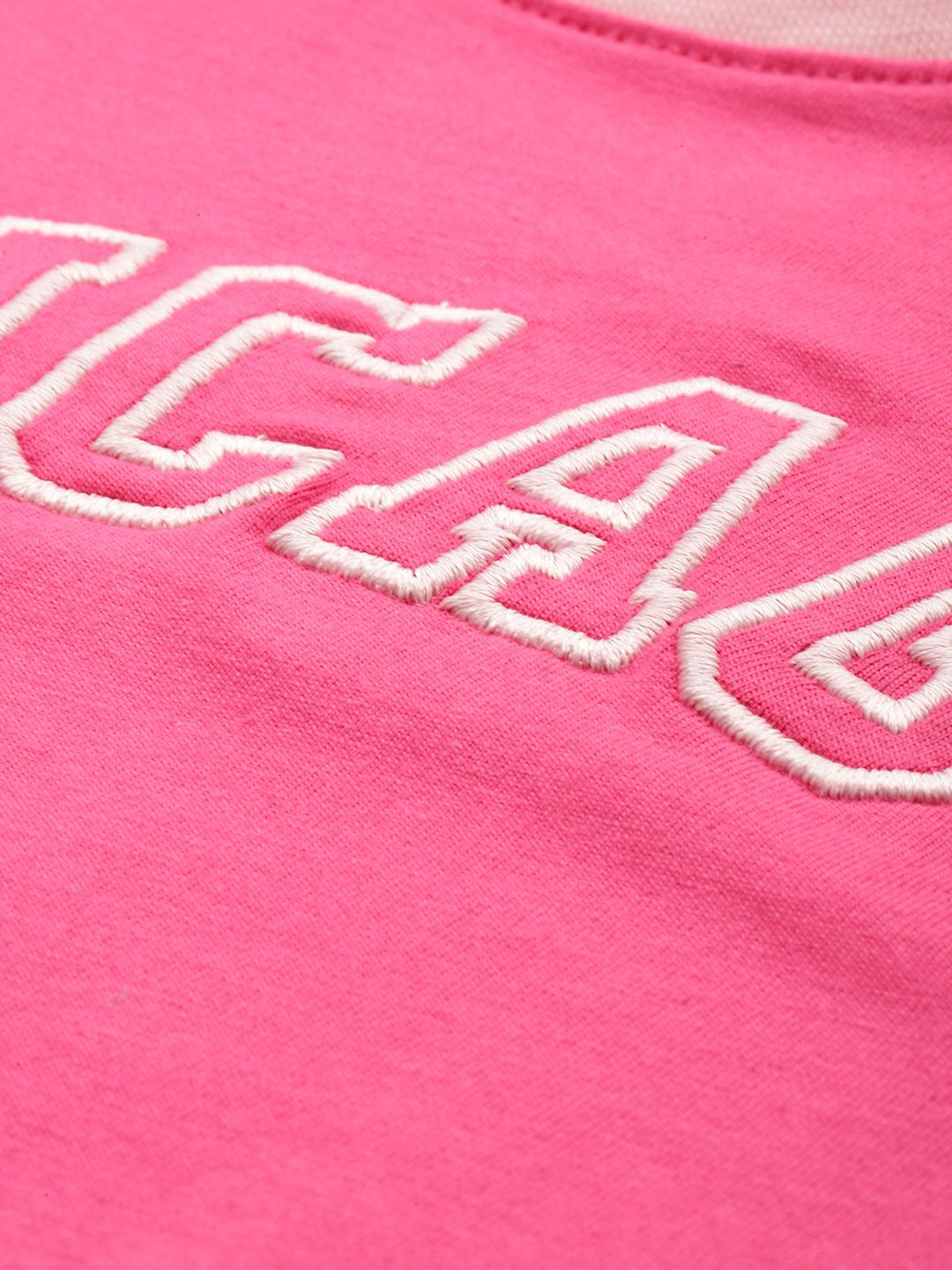DILLINGER Typography Embroidered Raglan Sleeves Pure Cotton T-shirt