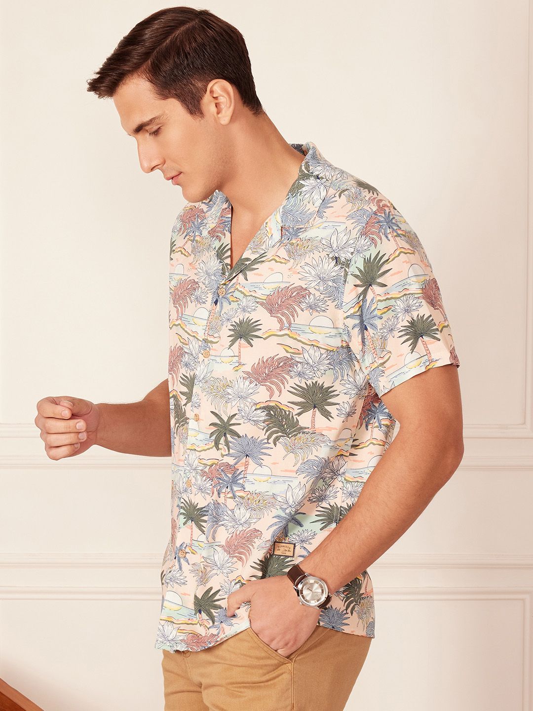 DENNISON Smart Block Printed Casual Shirt
