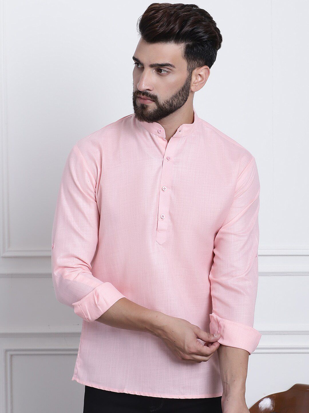 SOJANYA Mandarin Collar Straight Kurta