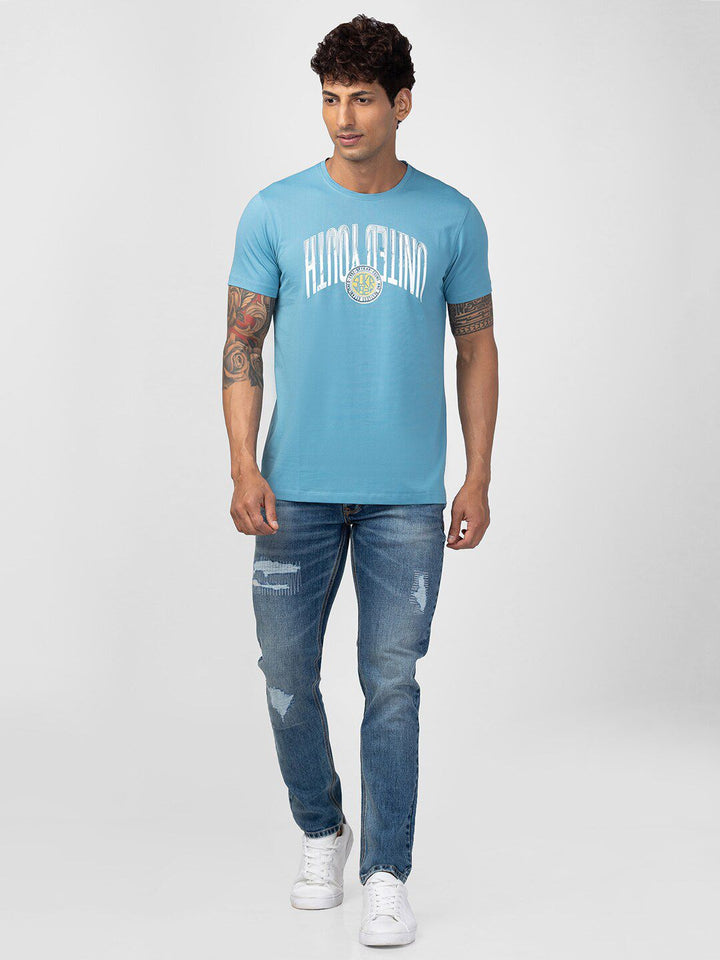 SPYKAR Men Typography Printed T-shirt