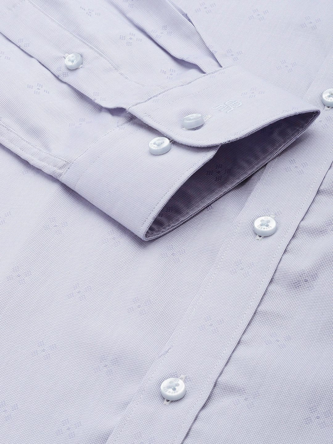Raymond Pure Cotton Self Design Textured Slim Fit Formal Shirt