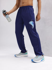 HRX by Hrithik Roshan Men Brand Logo Print Detail Mid-Rise Rapid-Dry Running Track Pants