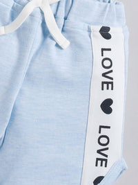 Moms Love Infant Girls Pure Cotton Printed Top with Shorts
