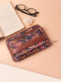 ZOUK Women Paisley Printed Classic Fabric Zip Around Wallet