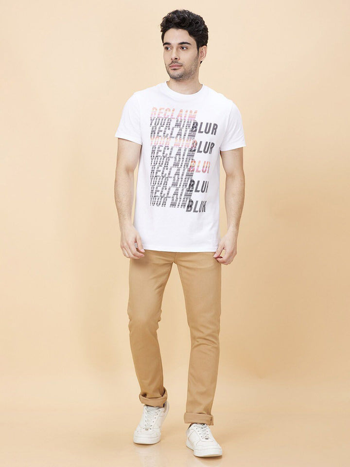 Being Human Typography Printed Round Neck Casual T-shirt